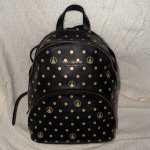 Kate Spade x Disney World 50th Anniversary Black Backpack with Gold Dots LIMITED